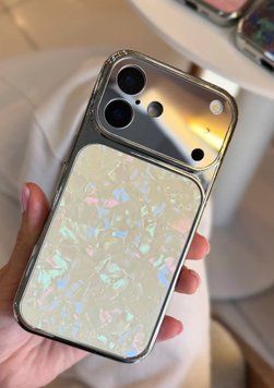 Metallic Candy Case Logo iPhone 16 - Beige 43850 фото